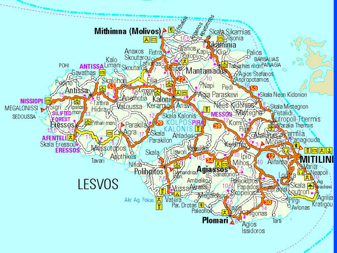 The map of lesvos ! | My Blog